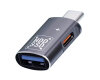OTG Compact Adapter, USB-C male to USB-C Female & USB-A Female